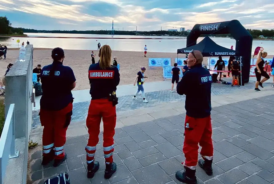PR-Lancen ensiapupalvelut maratontapahtumassa