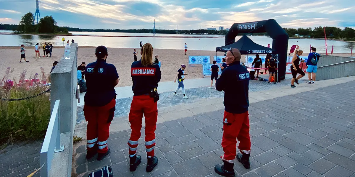 PR-Lancen ensiapupalvelut maratontapahtumassa